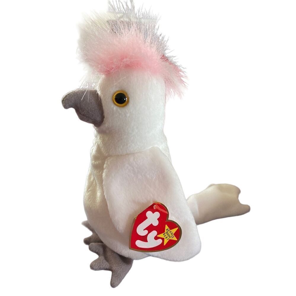 Kuku the Cockatoo 1997 Ty Beanie Baby Plush Collectible Nostalgia Vintage 90s